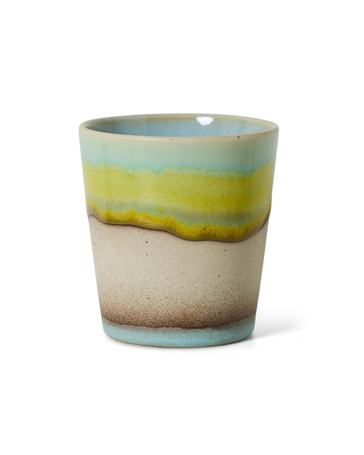 70s ceramics: coffee mug, glint multicolour | Bildmaterial bereitgestellt von SHOES.PLEASE.