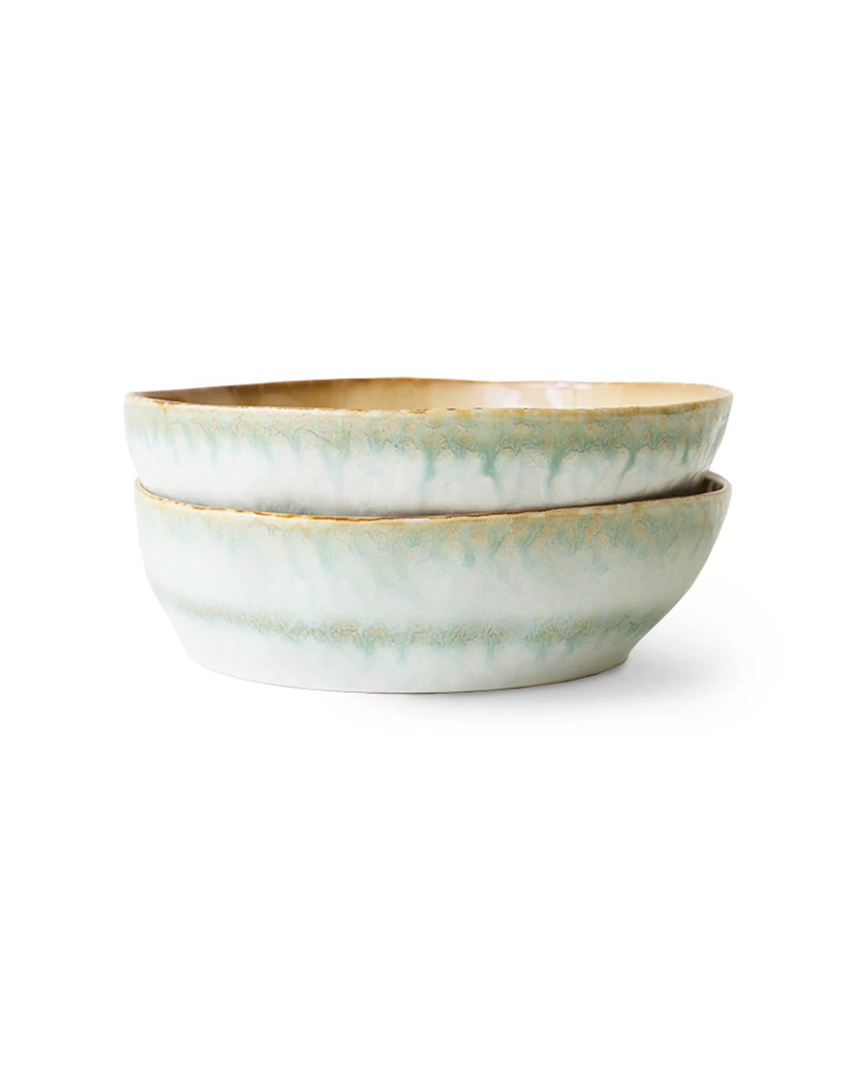 70s ceramics: pasta bowls, petal (set of 2) multicolour | Bildmaterial bereitgestellt von SHOES.PLEASE.