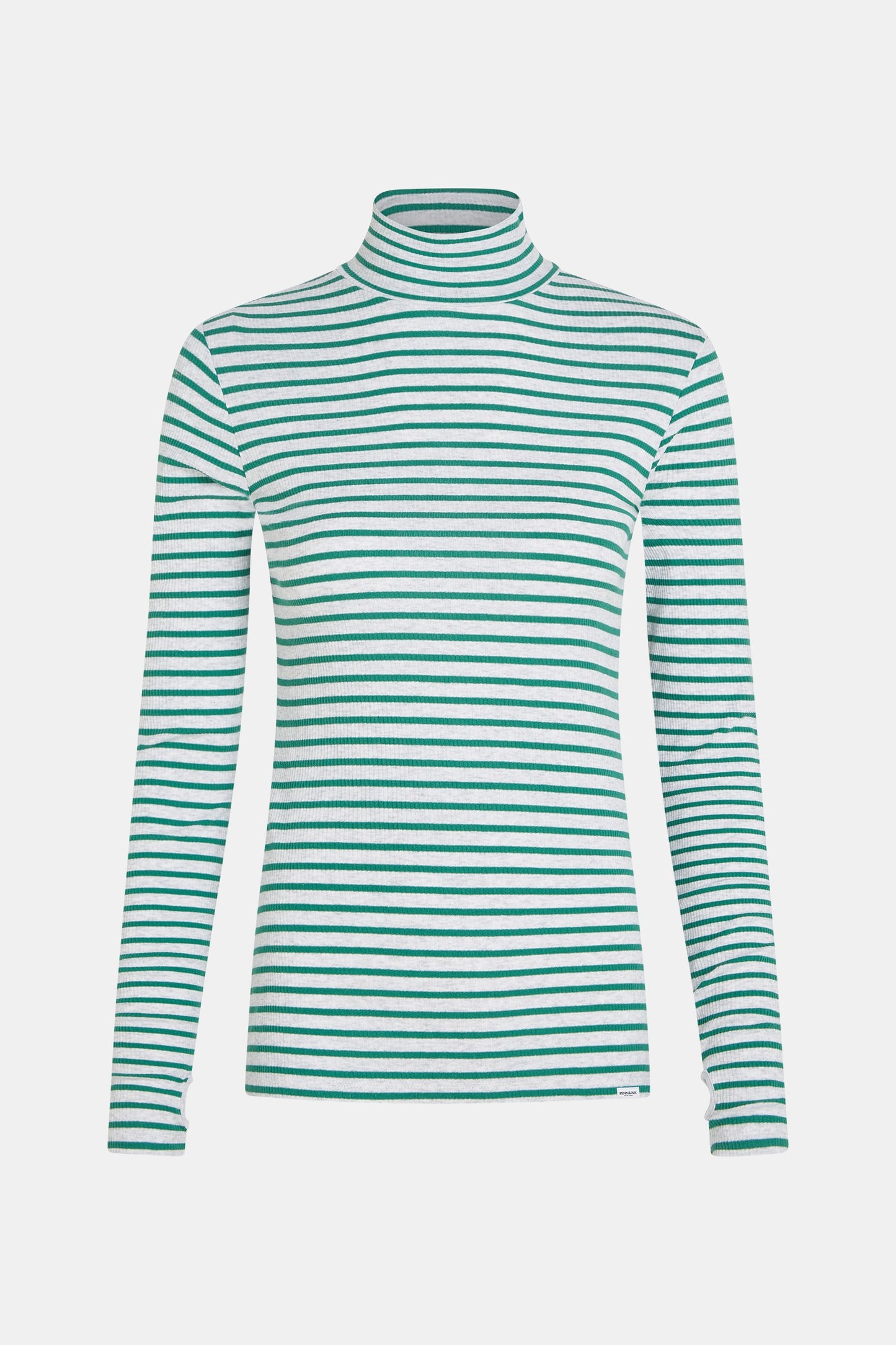 W25F1761LTD-M Longsleeve melange stripe grey mel./green | Bildmaterial bereitgestellt von SHOES.PLEASE.