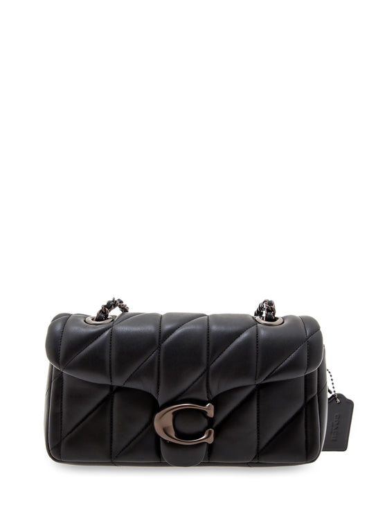 Tabby Quilted Shoulder Bag with Chain bl