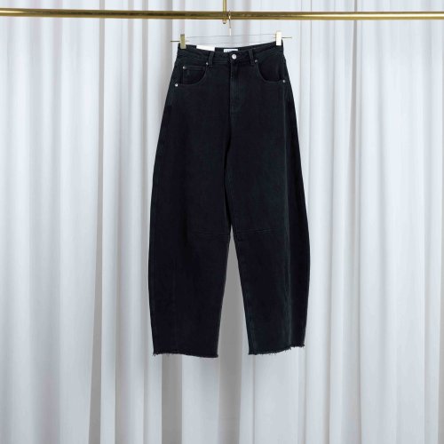 Barrel Jeans Dames Mid Rise Stretch Billy Zwart 813 black