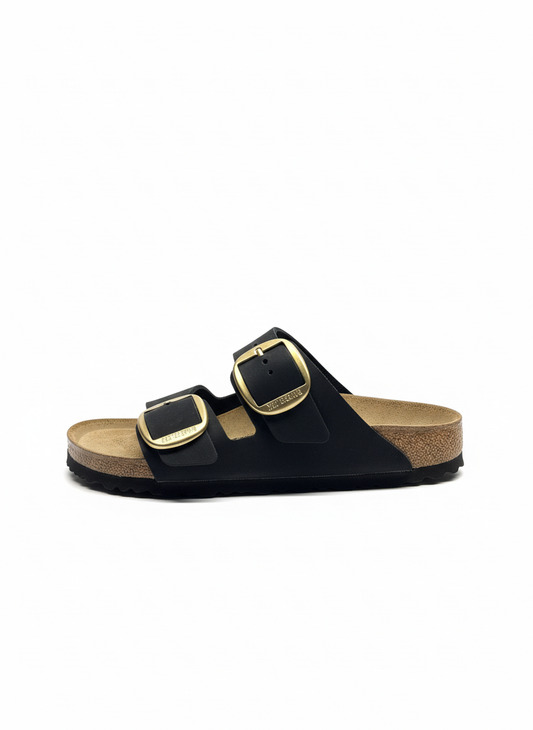 Arizona Big Buckle Nubuck Leather Women Narrow black
