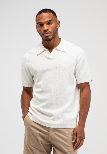 Boucle Knit Polo titan white | Bildmaterial bereitgestellt von SHOES.PLEASE.