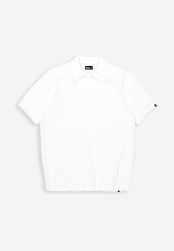 Boucle Knit Polo titan white