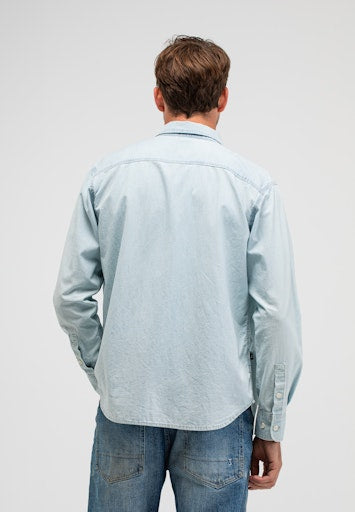 Upton Chambray Shirt shark blue | Bildmaterial bereitgestellt von SHOES.PLEASE.