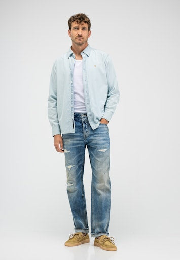 Upton Chambray Shirt shark blue | Bildmaterial bereitgestellt von SHOES.PLEASE.