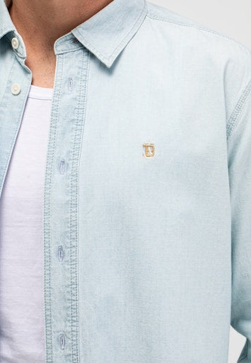 Upton Chambray Shirt shark blue | Bildmaterial bereitgestellt von SHOES.PLEASE.