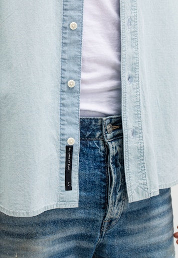 Upton Chambray Shirt shark blue | Bildmaterial bereitgestellt von SHOES.PLEASE.