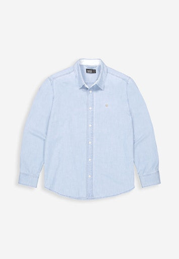 Upton Chambray Shirt shark blue | Bildmaterial bereitgestellt von SHOES.PLEASE.