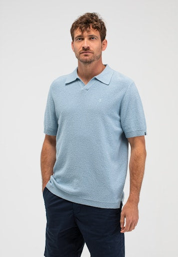 Boucle Knit Polo shark blue | Bildmaterial bereitgestellt von SHOES.PLEASE.