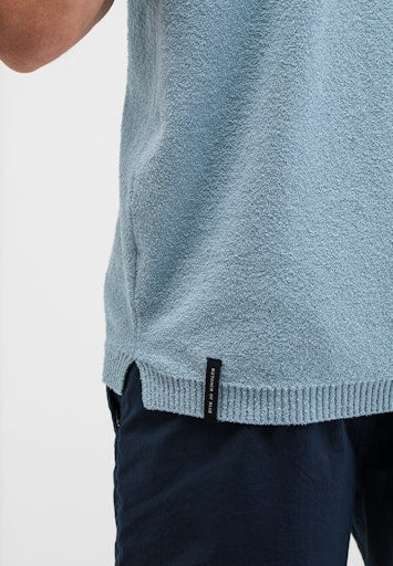 Boucle Knit Polo shark blue | Bildmaterial bereitgestellt von SHOES.PLEASE.