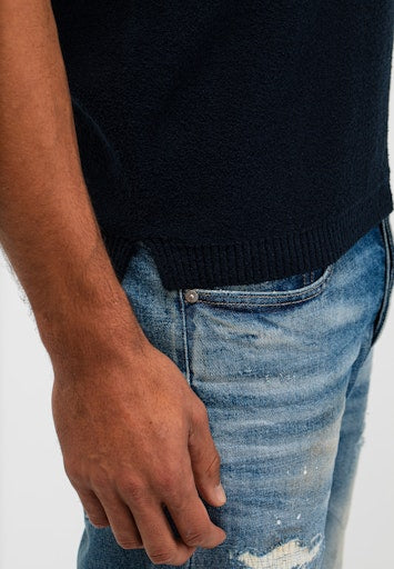 Boucle Knit Polo alaska blue | Bildmaterial bereitgestellt von SHOES.PLEASE.