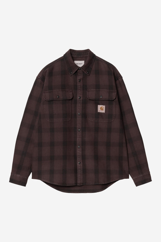 L/S Edmands Shirt edmands check, natural / palisander
