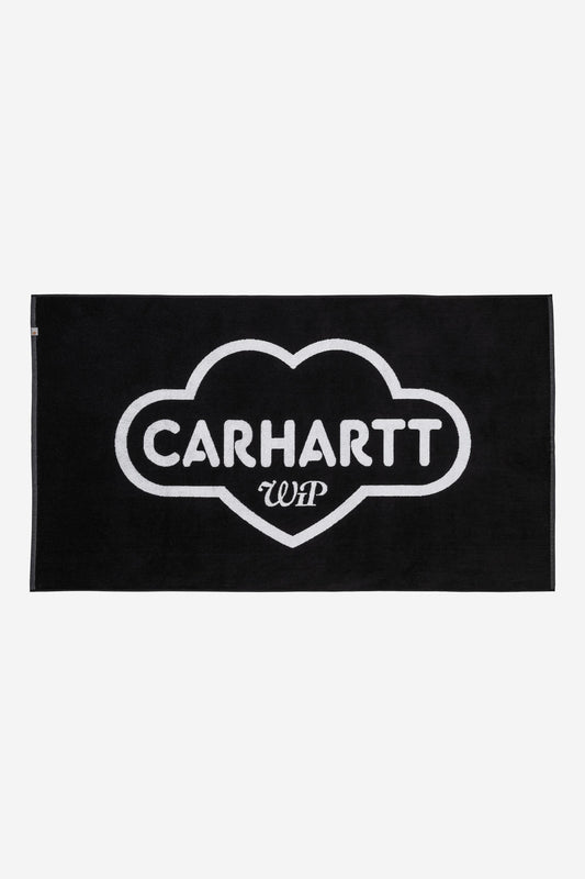 Cloud Heart Towel black / white