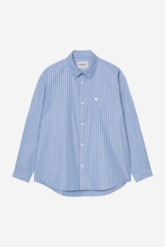 L/S Keene Shirt keene stripe, curacao