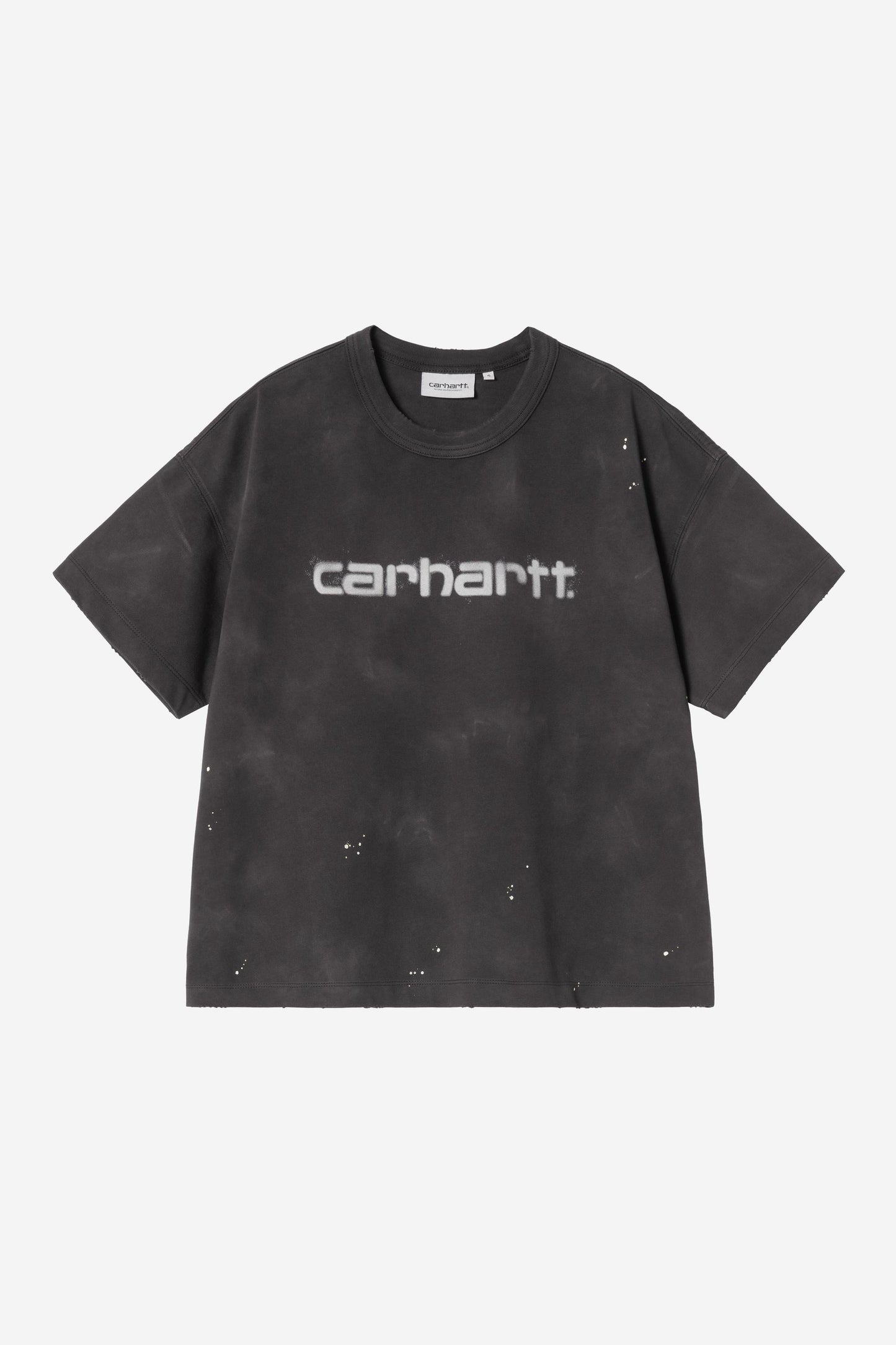 W' S/S Painter T-Shirt black /destroy wash, splatter | Bildmaterial bereitgestellt von SHOES.PLEASE.