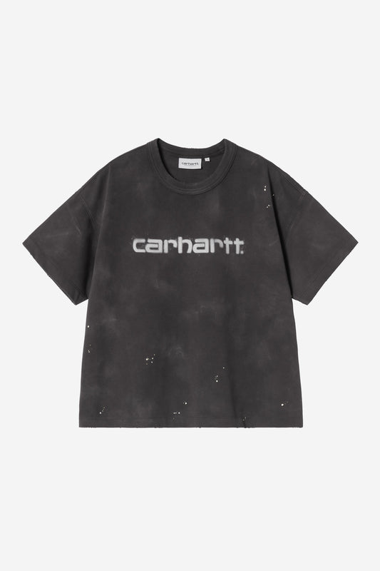 W' S/S Painter T-Shirt black /destroy wash, splatter