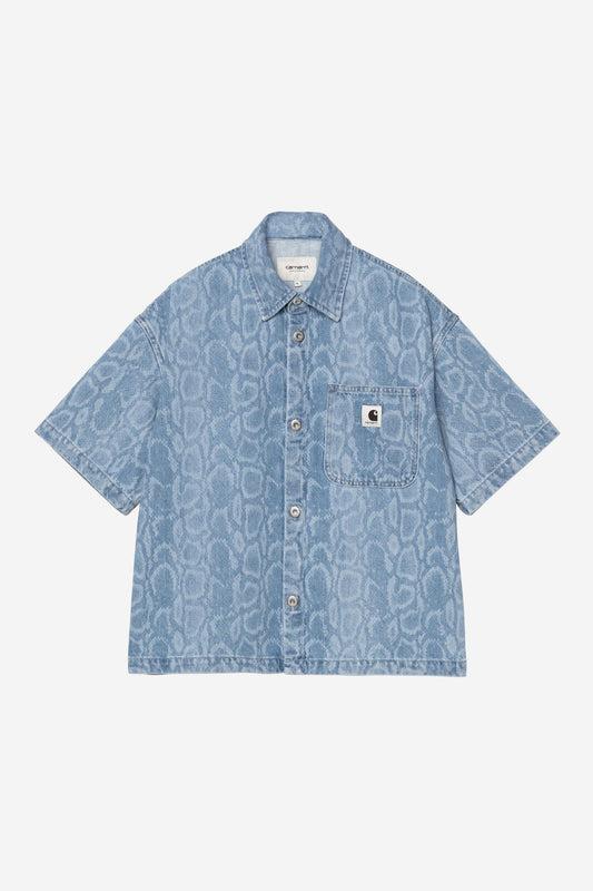 W' S/S Snake Lovilia Shirt snake camo, blue /bleached