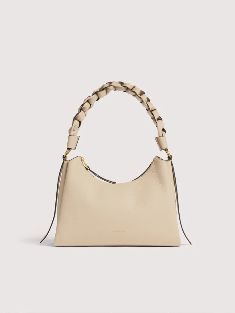 BOHEME GRANA DOUBLE HANDBAG DOUBLE GRAINY LEATHER sandshe/seagras | Bildmaterial bereitgestellt von SHOES.PLEASE.