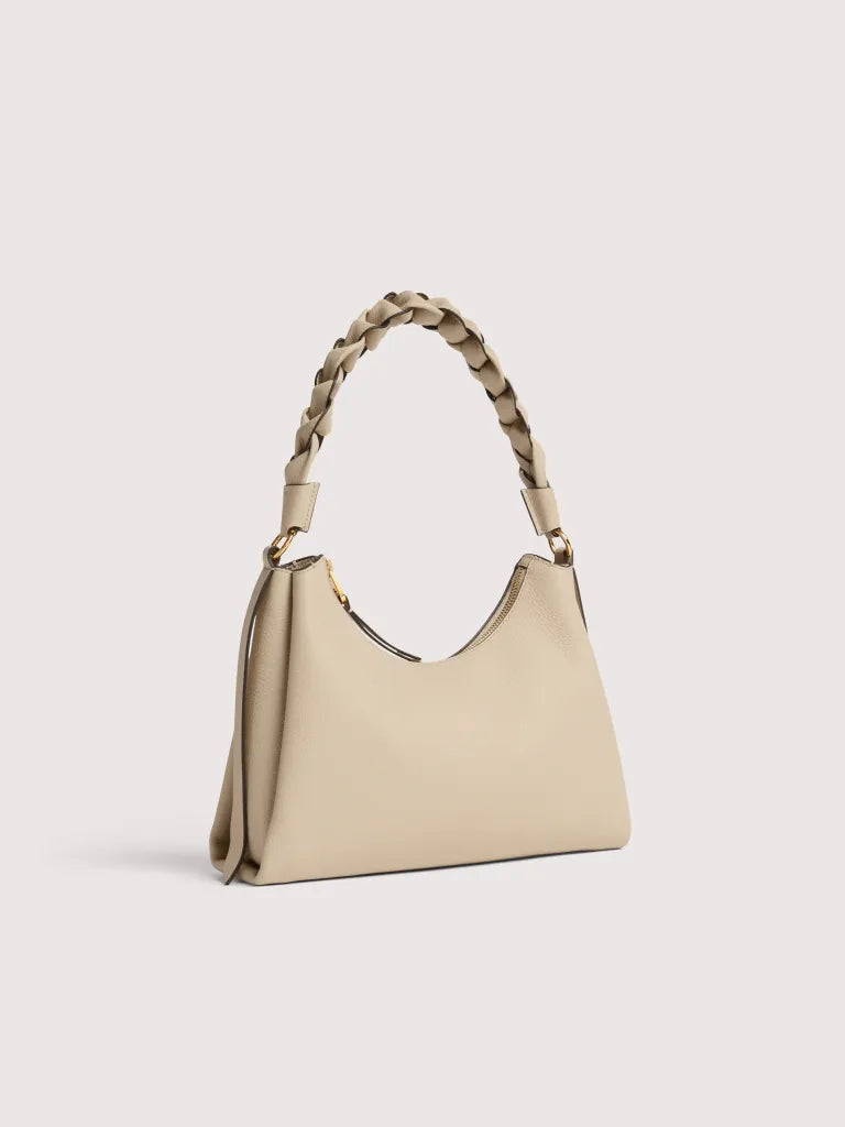 BOHEME GRANA DOUBLE HANDBAG DOUBLE GRAINY LEATHER sandshe/seagras | Bildmaterial bereitgestellt von SHOES.PLEASE.