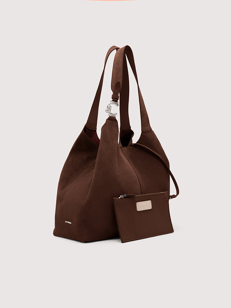 C Easy Suede Handbag brunette/brunette | Bildmaterial bereitgestellt von SHOES.PLEASE.