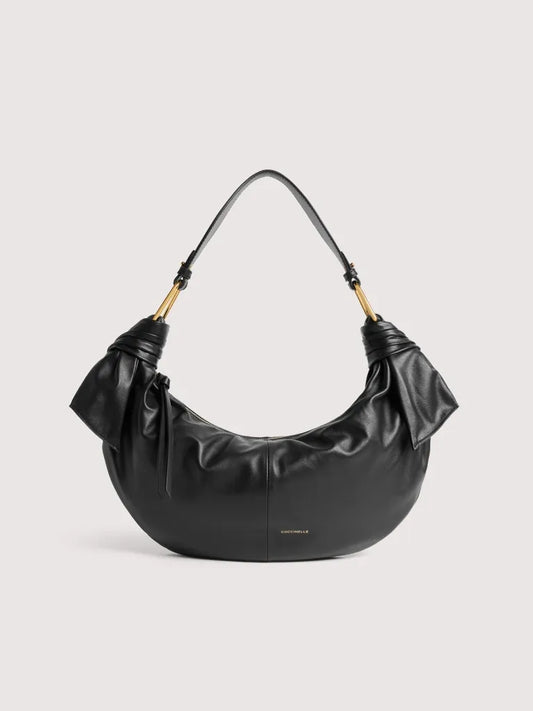 COCCINELLEFUROSHIKI HANDBAG PUFFY SMOOTH LEATHER noir