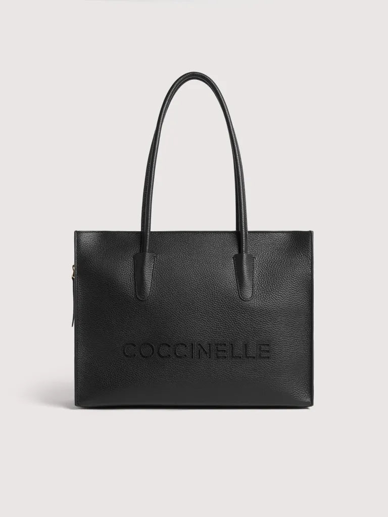 COCCINELLEMYRTHA26 HANDBAG GRAINED LEATHER noir | Bildmaterial bereitgestellt von SHOES.PLEASE.