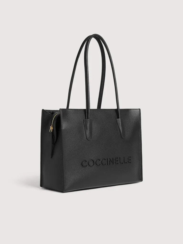 COCCINELLEMYRTHA26 HANDBAG GRAINED LEATHER noir | Bildmaterial bereitgestellt von SHOES.PLEASE.