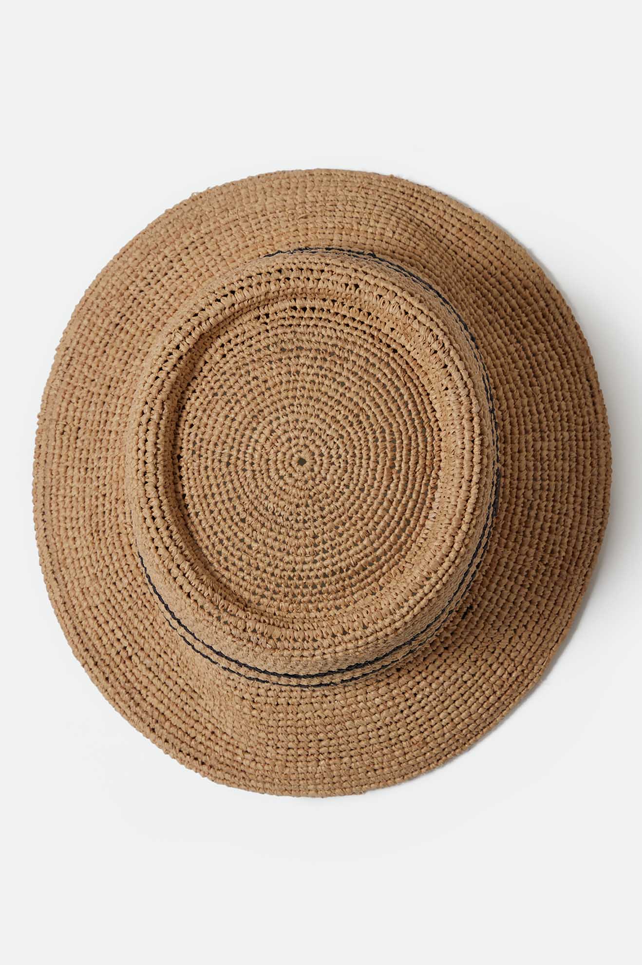 ELLEE STRAW BUCKET HAT tan black | Bildmaterial bereitgestellt von SHOES.PLEASE.
