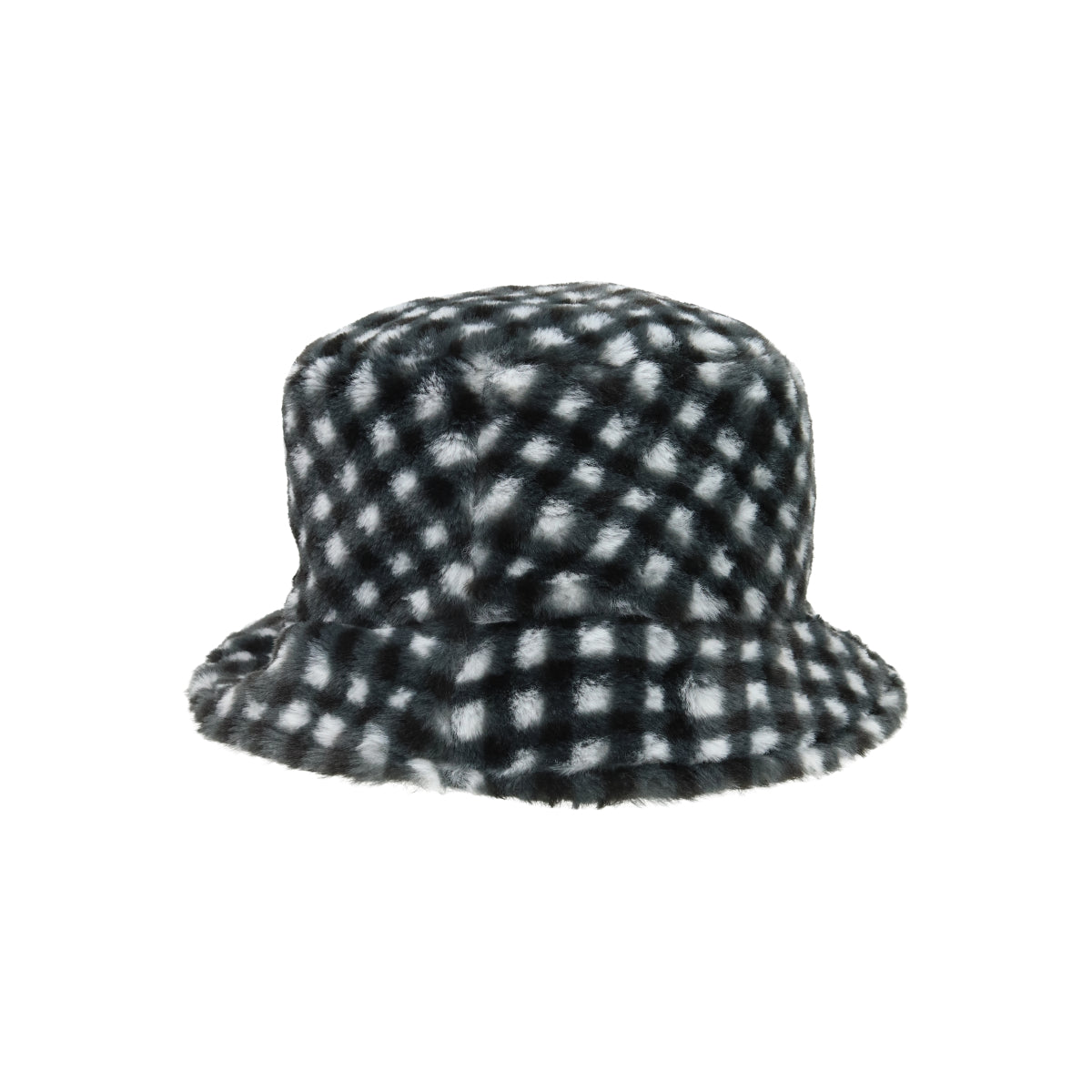 Faux Fur Bucket black gingham | Bildmaterial bereitgestellt von SHOES.PLEASE.