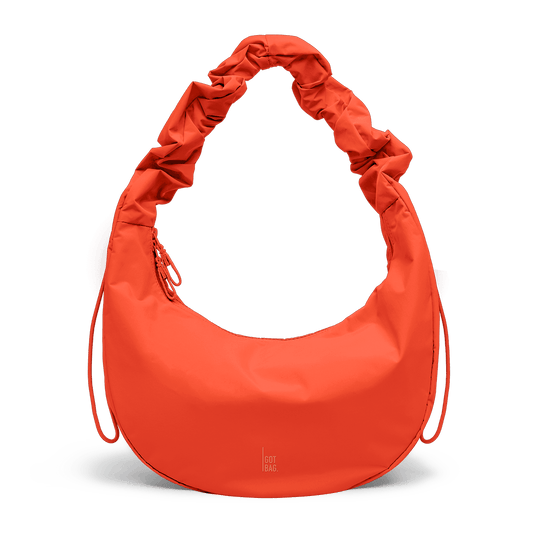 MOON BAG RUFFLE hot coral