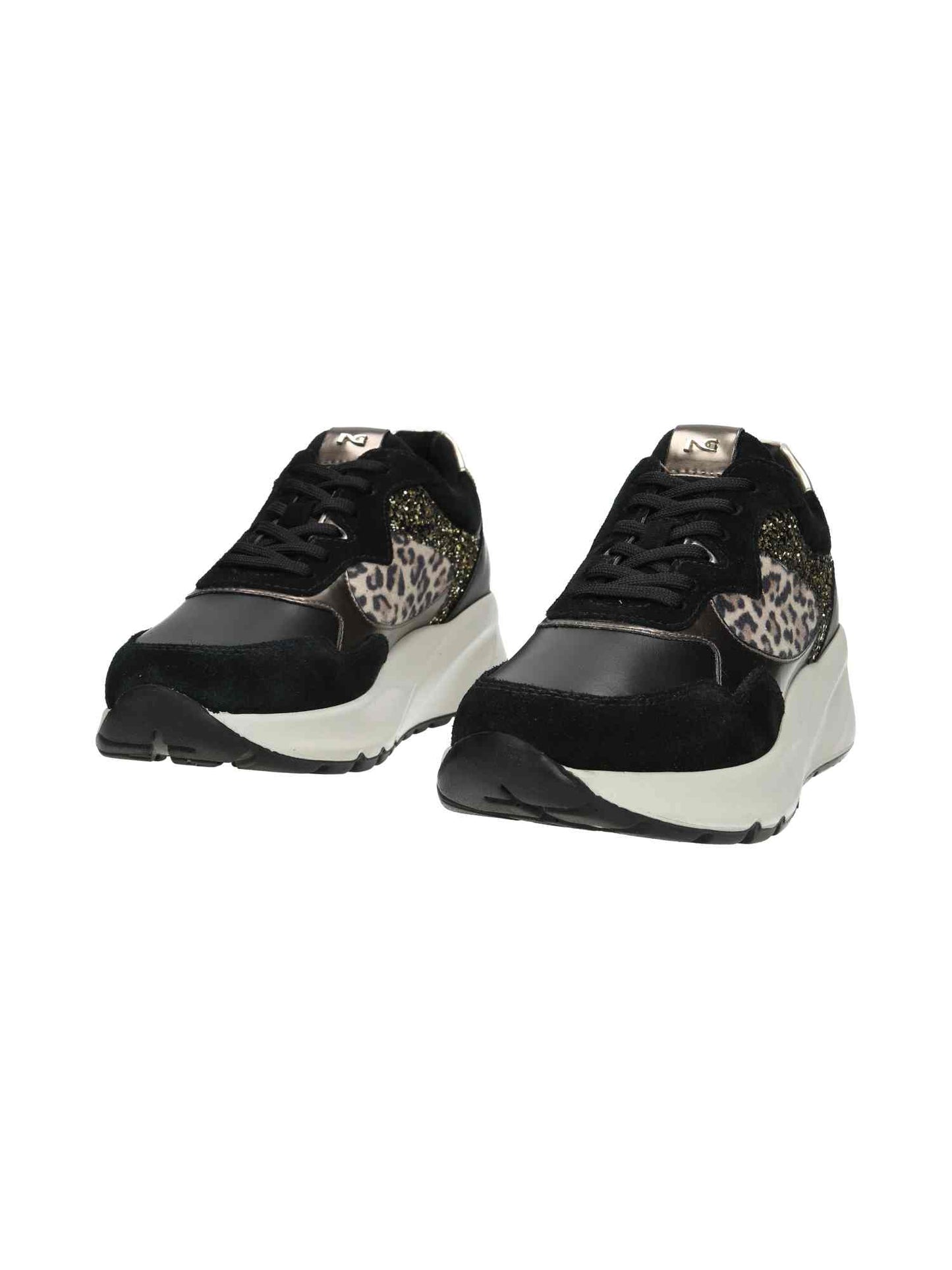 E512864D Velour Nero Guanto Nero T.Crom Torba T.Aida Leo Beige+Iri nero | Bildmaterial bereitgestellt von SHOES.PLEASE.