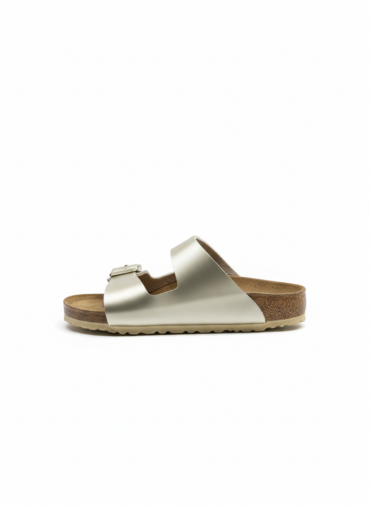 Arizona Kids Birko-Flor Narrow electric metallic gold