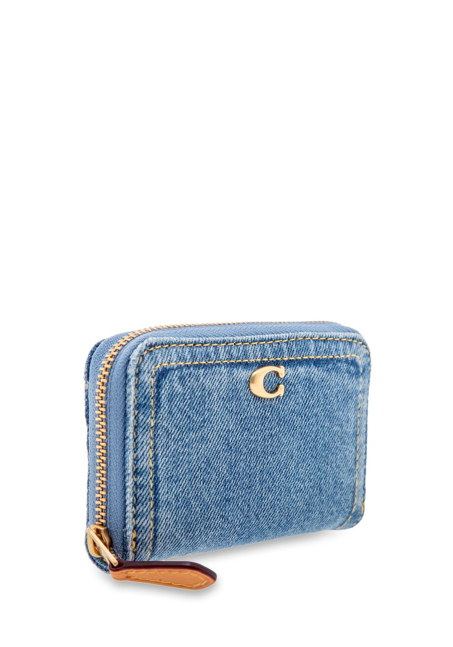 Denim Card Case Small Zip Around indigo | Bildmaterial bereitgestellt von SHOES.PLEASE.