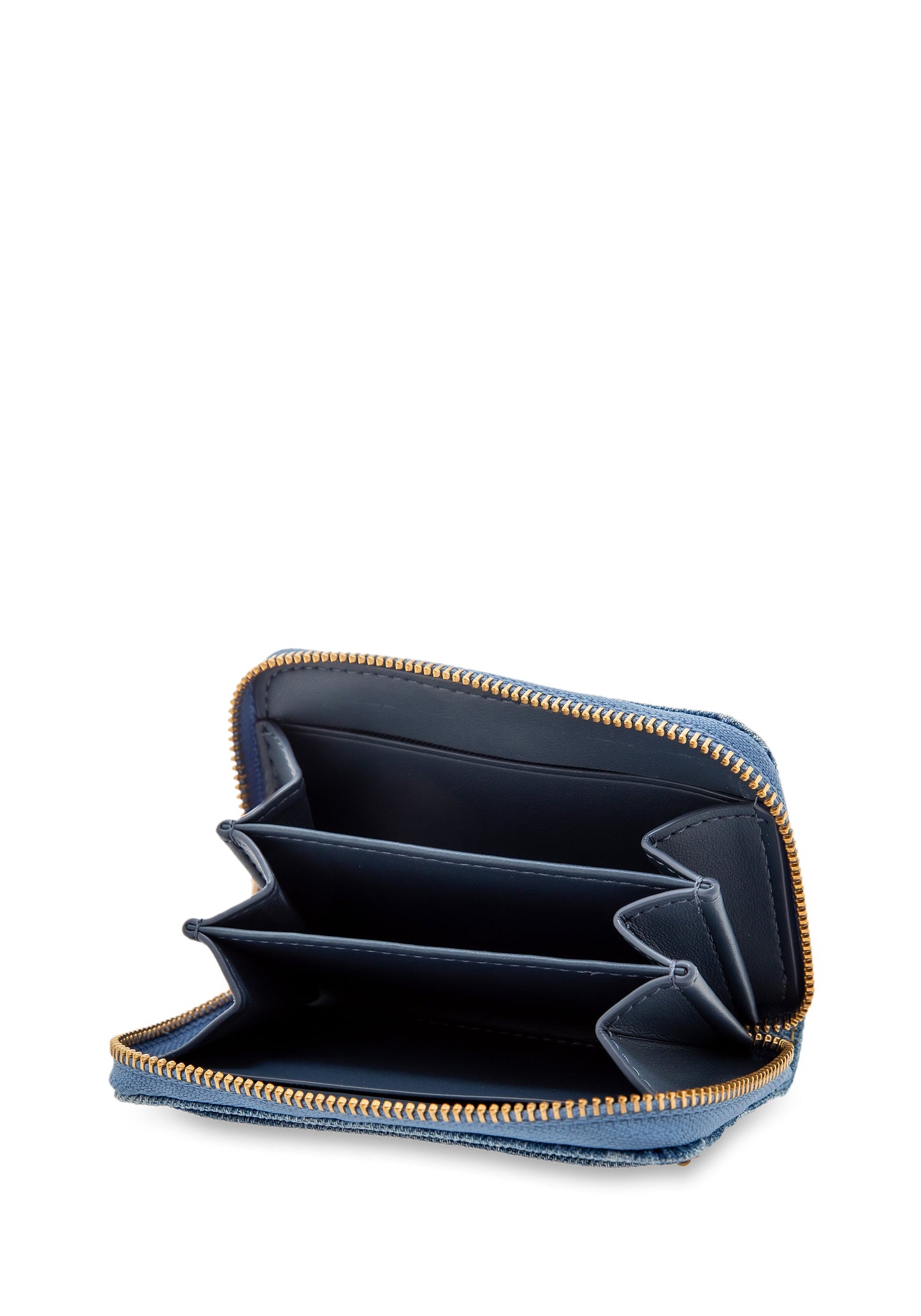 Denim Card Case Small Zip Around indigo | Bildmaterial bereitgestellt von SHOES.PLEASE.