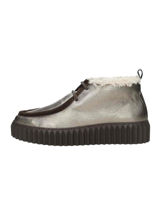 Penelope Mid Laminated Nappa Bottled/Suede bronze brown
