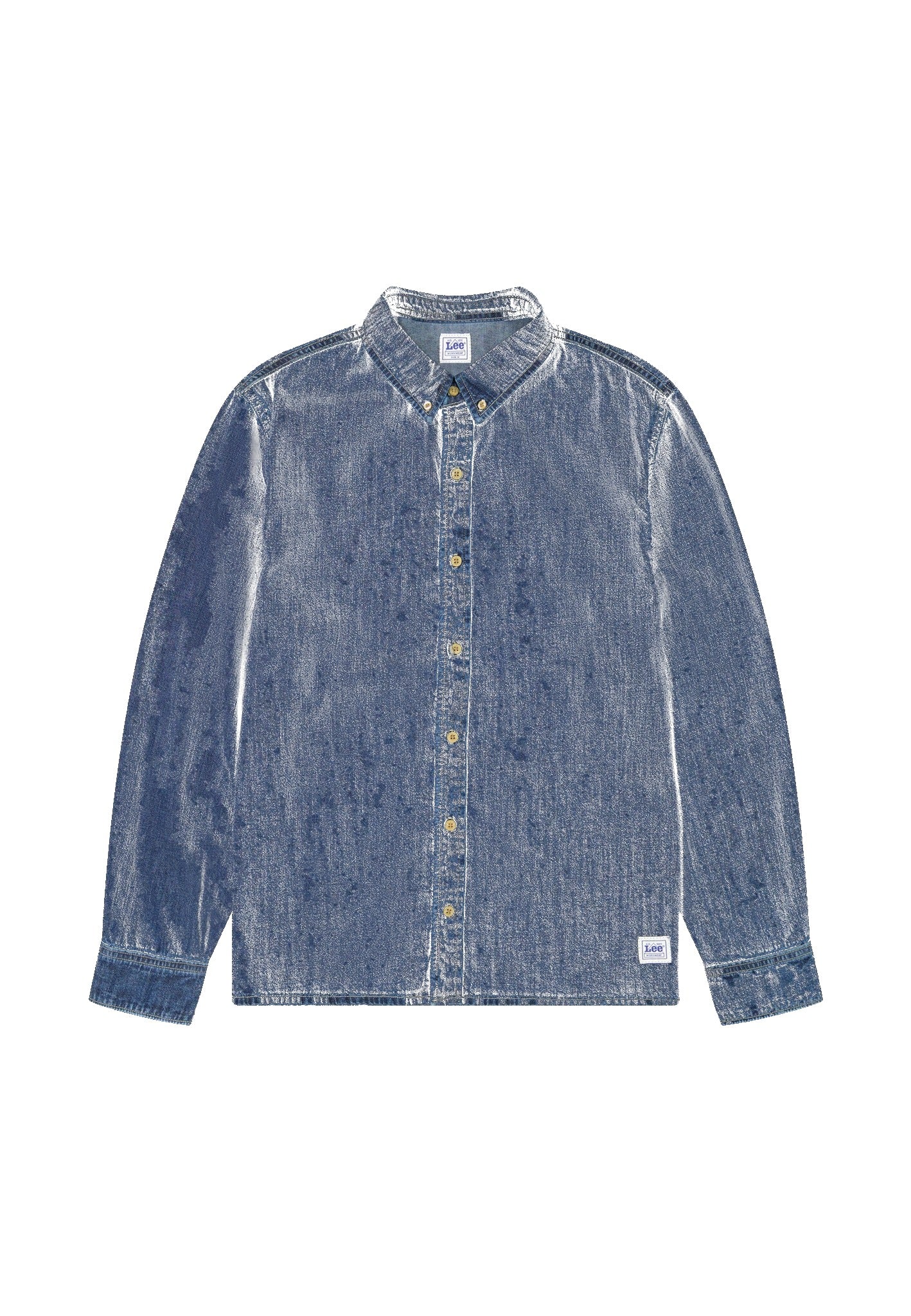 NO POCKET BUTTON DOWN blue ridge — weisser Hintergrund | Bildmaterial bereitgestellt von SHOES.PLEASE.