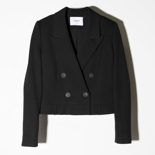 Zwarte Blazer Dames Kort Stan black