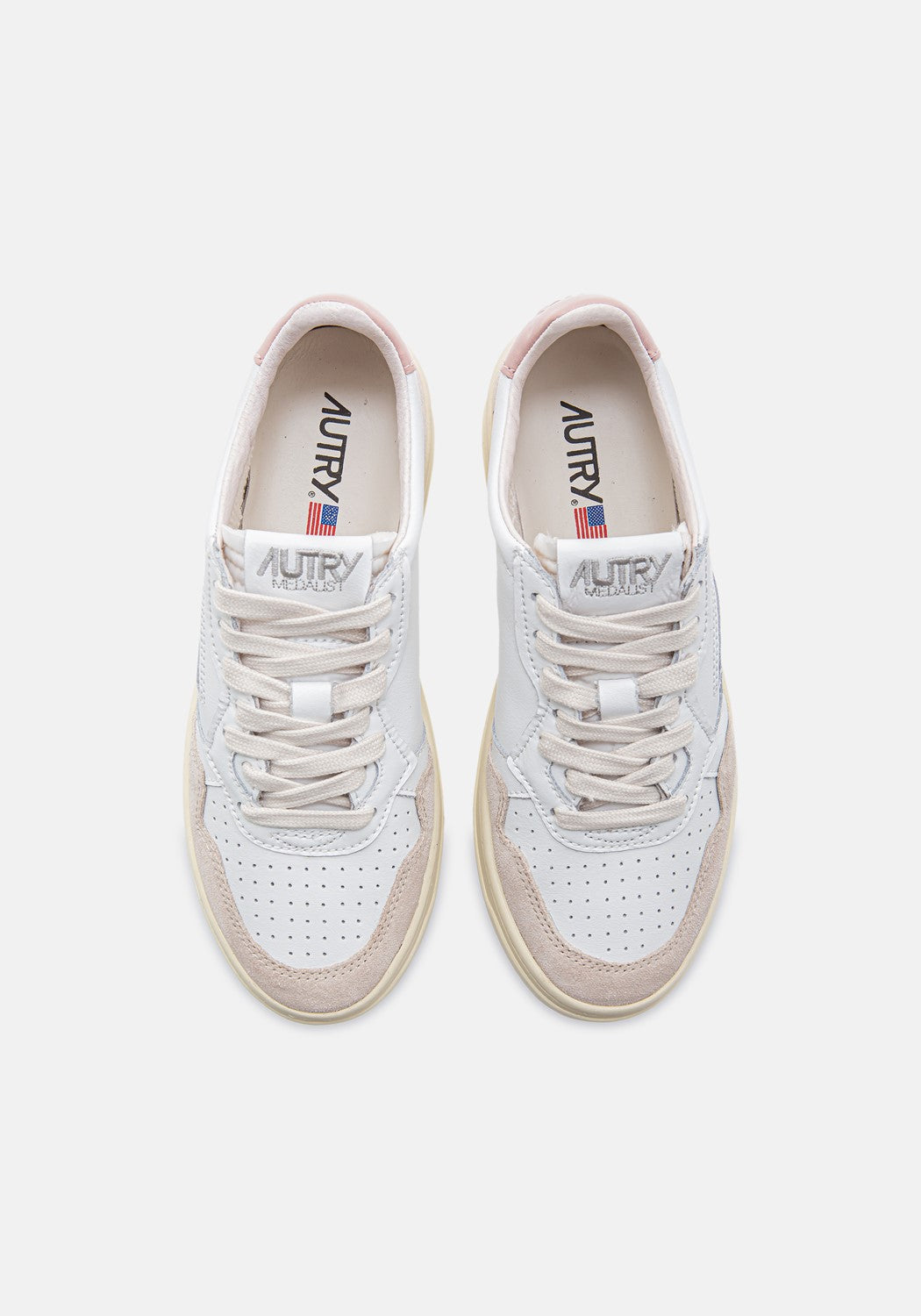 AUTRY 01 LOW WOM LEAT/SUEDE white/powder | Bildmaterial bereitgestellt von SHOES.PLEASE.